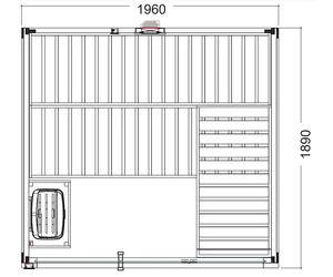 HARVIA Family Large finn- és infraszauna 196x189cm