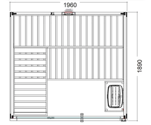 HARVIA Family Large finn- és infraszauna 196x189cm