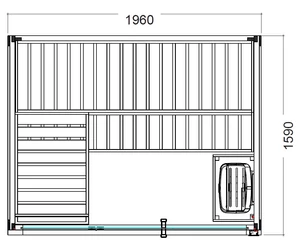 HARVIA Family Medium finnszauna 196x159cm