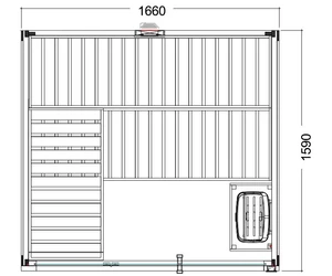 HARVIA Family Small finn- és infraszauna 166x159cm
