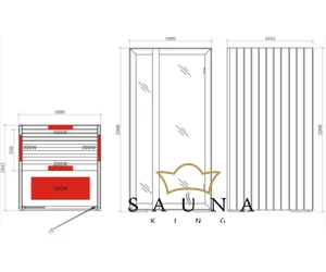 HARVIA infra szauna onni mini, 100 x 104 x 200 cm