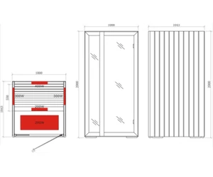 HARVIA infraszauna Onni Mini, 100 x 104 x 200 cm