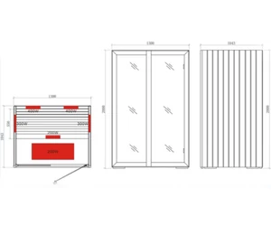 HARVIA infraszauna Onni Small, 130 x 104 x 200 cm