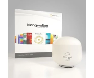 Klangei next vibrációs zenelejátszó, gyöngyház fehér, „Somnia” zenei kreációval