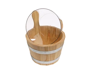 Műanyag szaunadézsa betét az 5L-es vörösfenyő dézsához, átlátszó