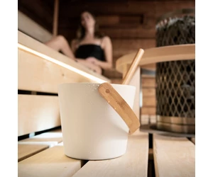 RENTO Szauna dézsa alumíniumból, fehér színben, 5L