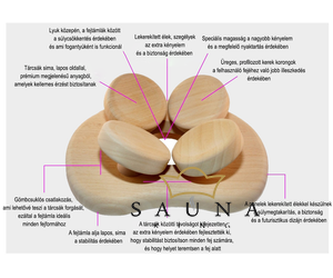 HaLu ergonómikus szauna fejtámla, vörös cédrus, lekerekített