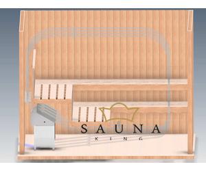 EOS Finn szaunakályha Invisio XL (pad alá építhető), 9kW-12kW (kő nélkül), nemesacél