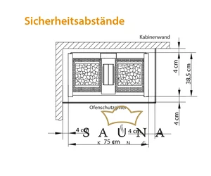 EOS Herkules XL S50 finn szaunakályha, 12 kW-15 kW, antracit, álló