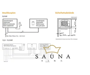 EOS Euro Max finn szaunakályha, 9kW-15kW, antracit, álló