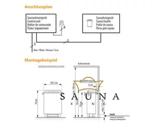 EOS Gracil finn szaunakályha 4,5kW-9kW, fekete, álló