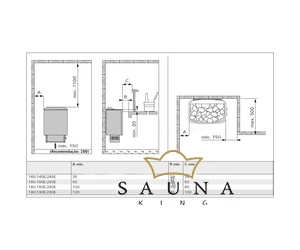 SENTIOTEC szaunakályha 100 beépített vezérléssel 6 KW