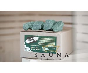 Szaunakő, zöldszínű jade kő, 50-90 mm, 8 kg