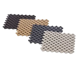 PVC Műanyag szauna lábrács Basic 20 x 20 cm, világos szürke