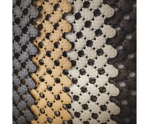 PVC Műanyag szauna lábrács Basic 20 x 20 cm, világos szürke