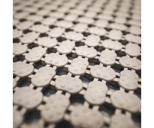 PVC Műanyag szauna lábrács Basic 20 x 20 cm, világos szürke