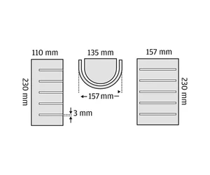 Szauna sarki/fali lámpabúra Raita lámpával