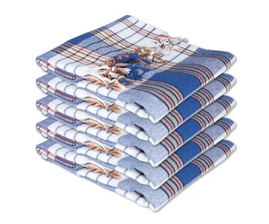 Hamam vagy szauna törölköző Karo, kék és fehér kockás