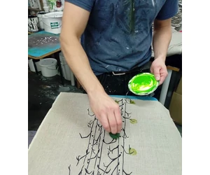 Pikkupuoti Szauna ülőkendő 70% vászon - 30% pamut, bézs, rénszarvas mintával