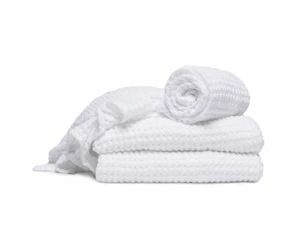 Darázsmintás szaunalepedő fehér vászon, 100x150 cm, 180 g/m²