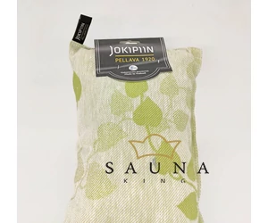 JOKIPIIN prémium szauna párna, zöld, levél mintával, 22x40cm