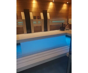 Szaunalepedő  fehér vászon, 100x150 cm, 140 g/m²