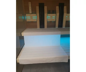 Szaunalepedő  fehér vászon, 100x150 cm, 140 g/m²