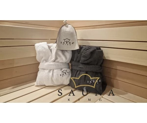 Szauna-textil logózás gépi hímzéssel (termék nélkül)
