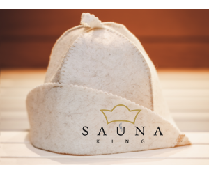 "Sauna man" szauna sapka, fehér, juhgyapjúból