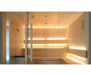 Szauna és gőzfürdő hangszóró fehér, 70 °C-ig hőálló