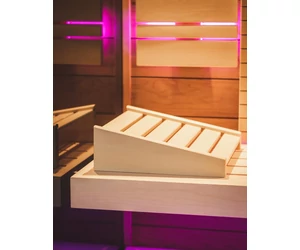 Trendi szauna fejtámla natúr fából