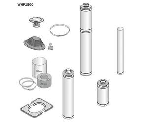 HARVIA tető kivezetésű kéményrendszer fatüzelésű szaunakályhához, fém