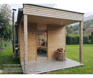 HARVIA fali kivezetésű kéményrendszer fatüzelésű szauna kályhához, fém