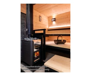 HARVIA tető kivezetésű kéményrendszer fatüzelésű szaunakályhához, fekete