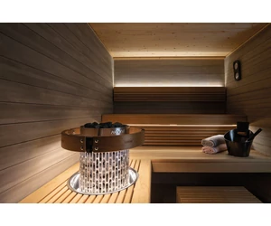 Megvilágított beépítőkeret HARVIA Cilindro kályhához, acél