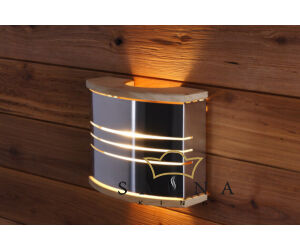 Szauna fali lámpabúra HARVIA Legend lámpával, fémszínű