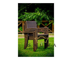 Bello Giardino kerti műrattan étkező szett sötétbarna színben, 8 székkel, OMBROSO