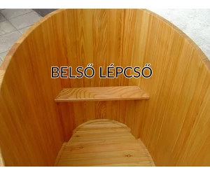 Hidegvizes merülődézsa vörösfenyőből, kívül-belül színtelen bevonattal