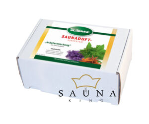 „SAUNA" illatbox, egyféle illatból, 24x15ml, Hegyi fenyő