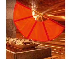 SAUNAGUT szaunalegyező KICSI, Narancs/piros színben