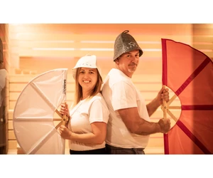 Saunagut szaunalegyező PLUS, Világosbarna színben