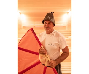 Saunagut szaunalegyező PLUS, Világosbarna színben