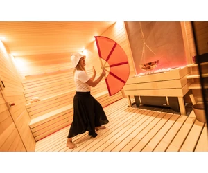 Saunagut szaunalegyező PLUS, Világosbarna színben