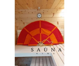 SAUNAGUT szaunalegyező STANDARD, Narancs/piros színben