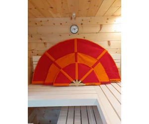 SAUNAGUT szaunalegyező KICSI, Narancs/piros színben