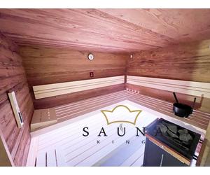 SAUNA KING 4-5 személyes finnszauna öregfából
