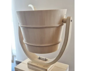 HARVIA Dézsazuhany 18 liter, nyárfából, húzókötéllel és csatlakozó csővel