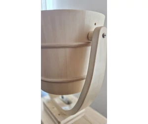 HARVIA Dézsazuhany 18 liter, nyárfából, húzókötéllel és csatlakozó csővel