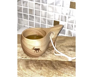 Kaucsukfa pohár rénszarvassal a szaunázás őshazájából, Finnországból 1dl
