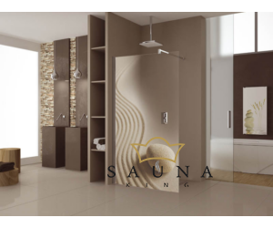 SAUNA KING WALK-IN Üveg zuhanyfal (SZÉ:140cm MA:200cm) 4 üvegszín választható